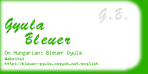 gyula bleuer business card